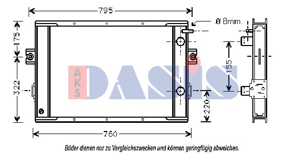 AKS DASIS Радиатор, охлаждение двигателя 400440N